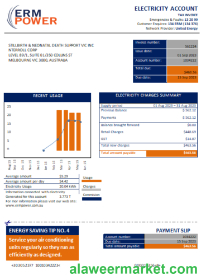 ERM Power electricity proof of address utility business bill, SCR